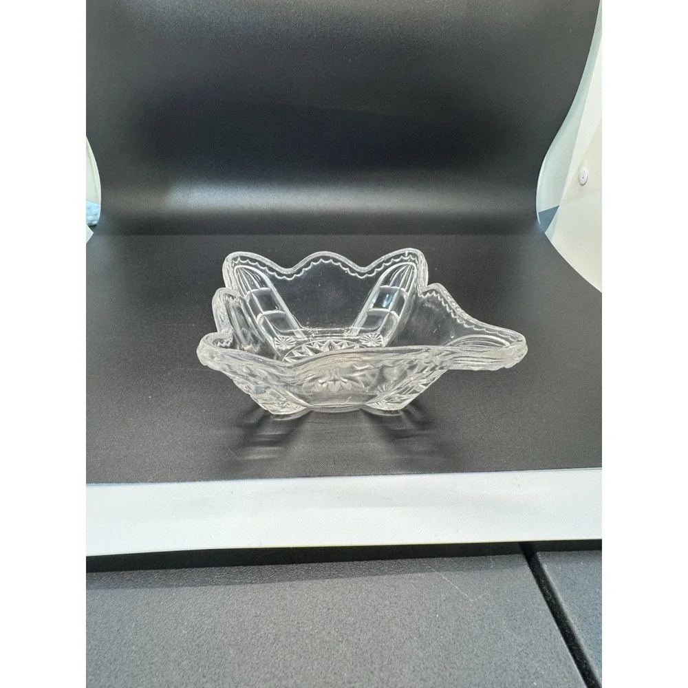 EAPG Abstract‎ Glass Candy Dish